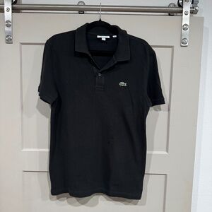 Lacoste Polo Shirt - Boys/Youth Size M, Black, Pre-owned Worn-in